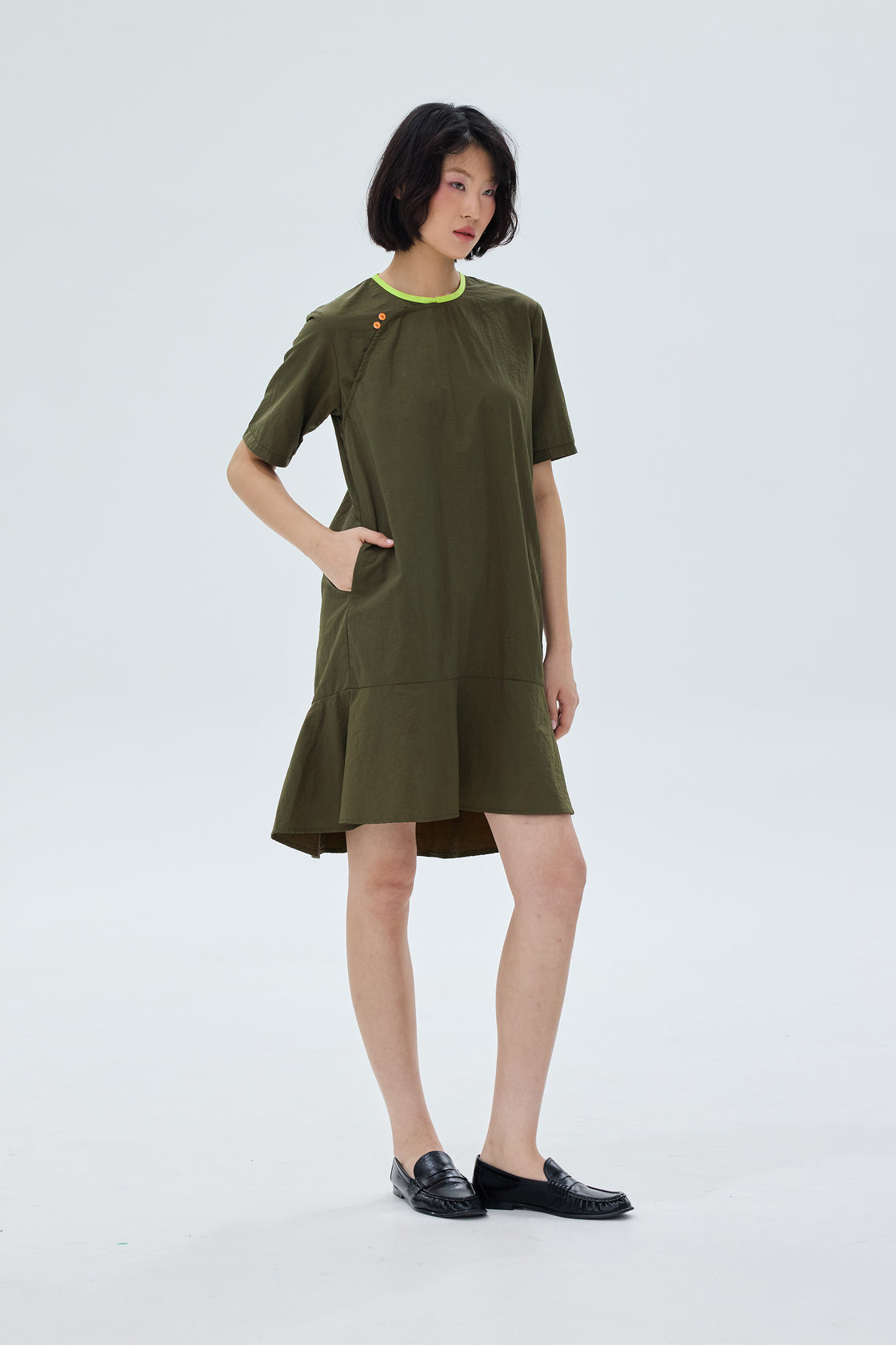 CS A Line Hi-Lo Flounce Hem Tech [PRE-ORDER]