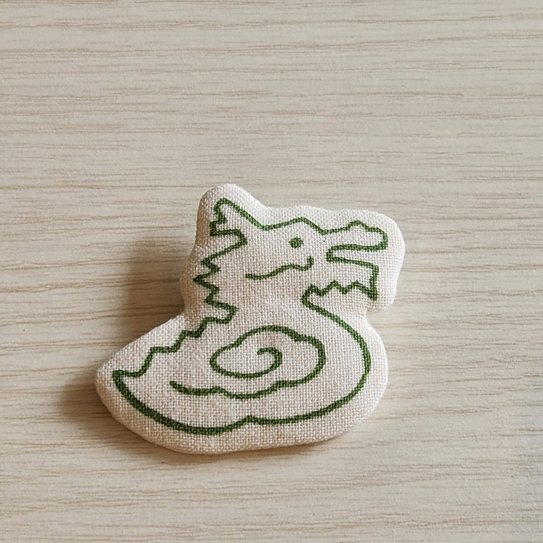 Fabric Brooch (Green Dragon)