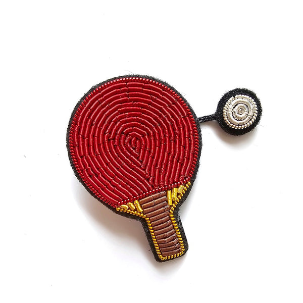 Brooch with Metallic Thread (Ping Pong)