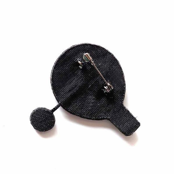 Brooch with Metallic Thread (Ping Pong)