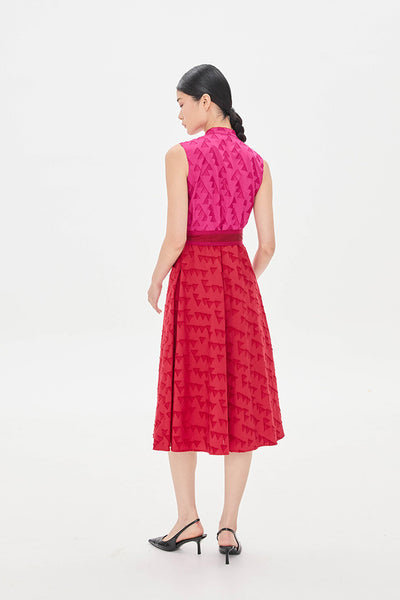 CS Triangle Cut Jacquard Midi 120 Circle Skirt [PRE-ORDER]