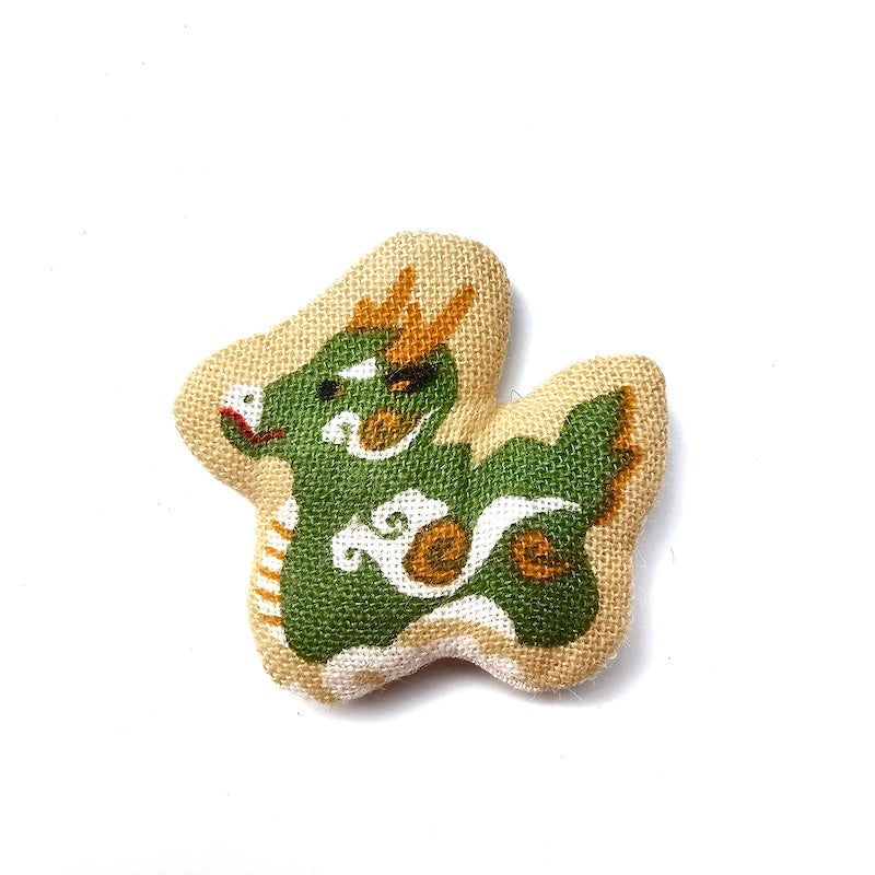 Fabric Brooch (Dragon on Clouds)