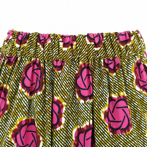 Midi Irregular Pleats Skirt Afr Print [PRE-ORDER]