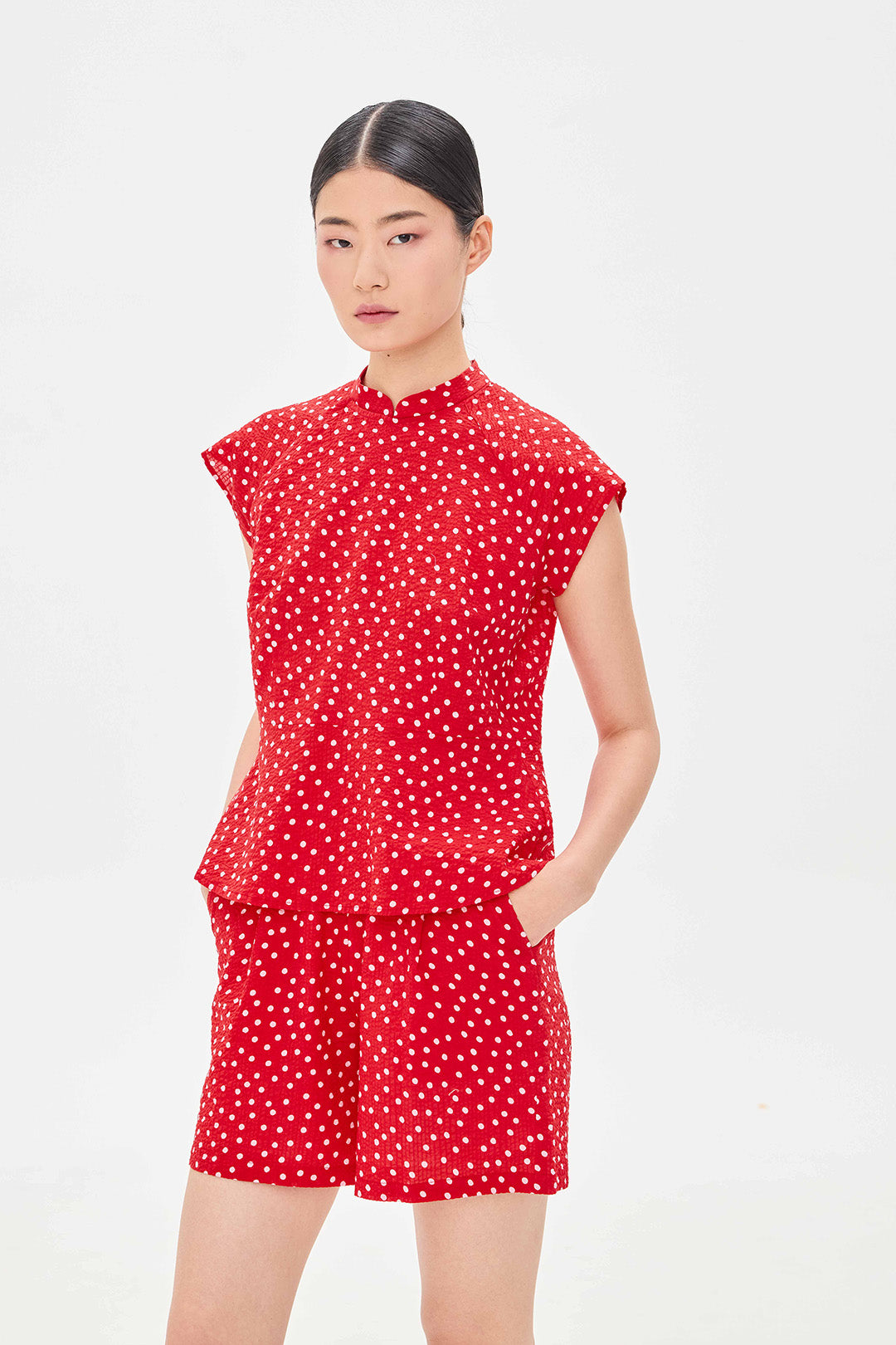 PT Shorts Salt Shrunk Red Dots