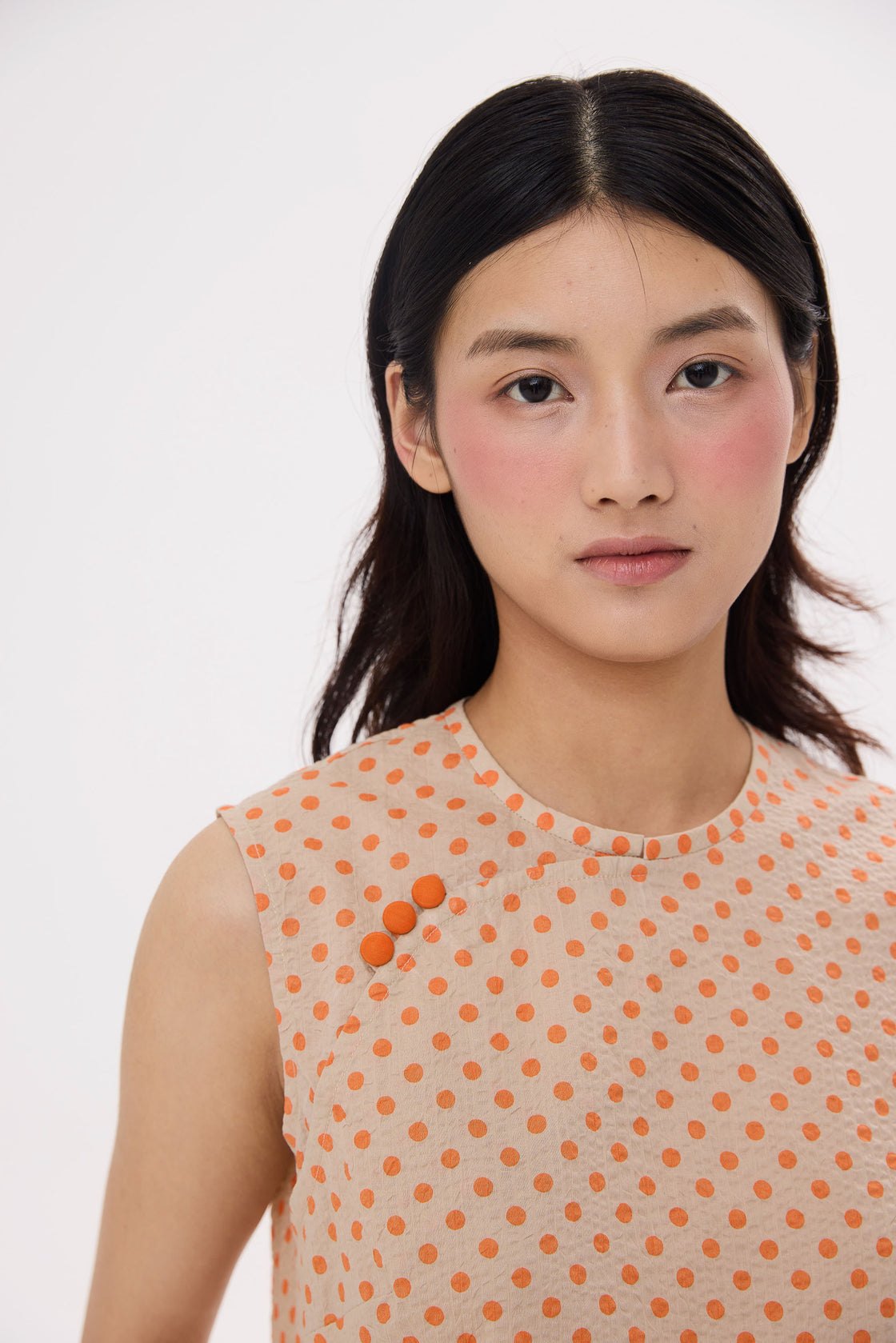 TP Uneven Hem Slvless Dots [PRE-ORDER]