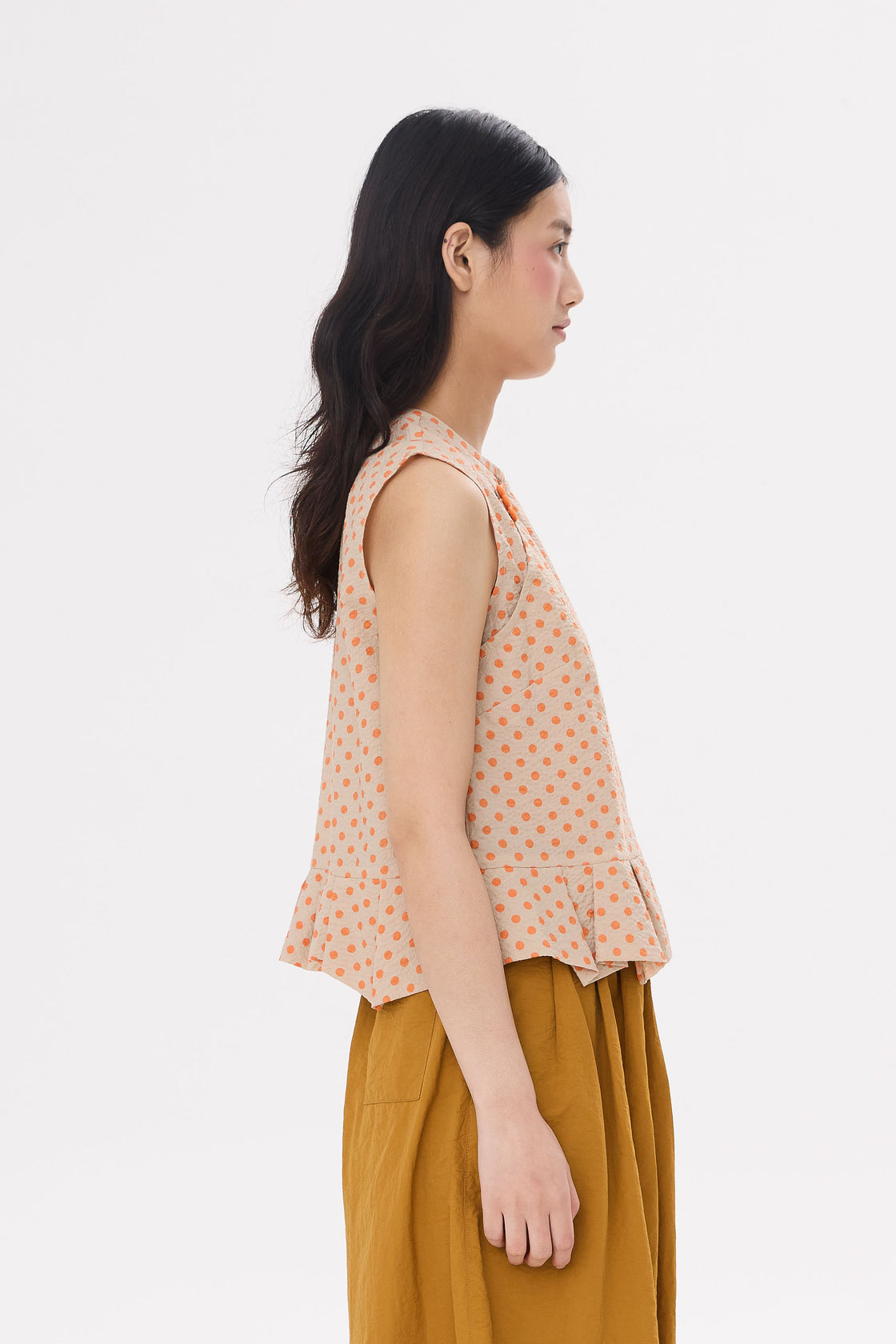 TP Uneven Hem Slvless Dots [PRE-ORDER]