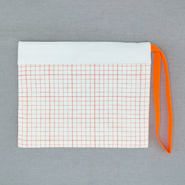 Graph Paper Red Pouch for Masks