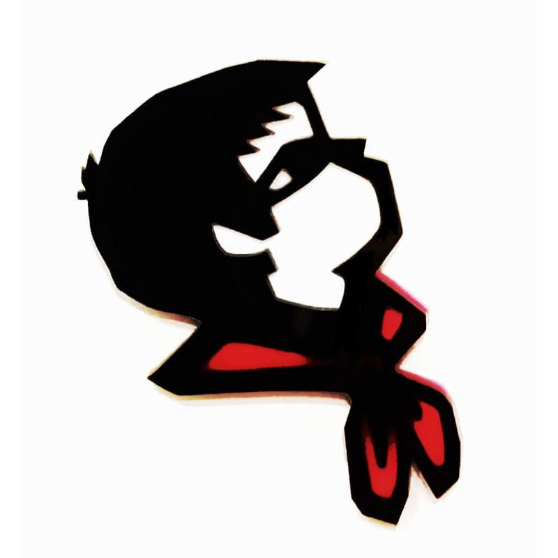 Red Scarf Boy Acrylic Brooch